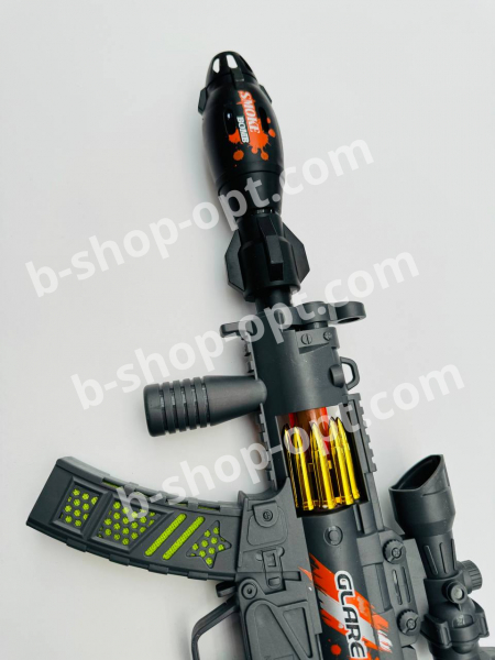 Игрушечный автомат с дымом, светомузыкальный